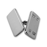 Sterling Silver Feature Hallmark Double-Sided Cufflinks