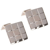 Sterling Silver Square Grid Cufflinks