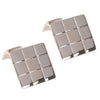 Sterling Silver Square Grid Cufflinks