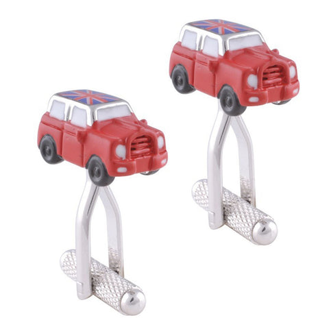 Red Mini with Union Jack Cufflinks