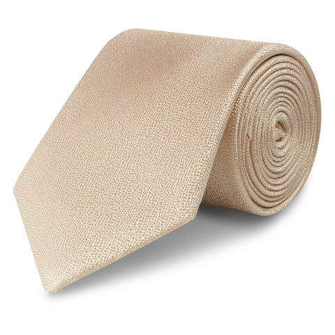Pastel Gold Textured Woven Silk Tie