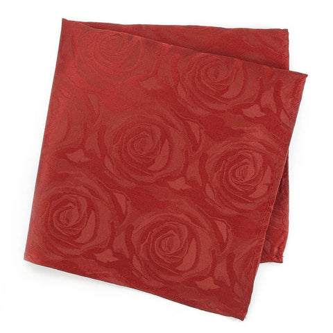 Red Rose Silk Handkerchief