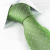 Mint Green Polka Dot Woven Silk Tie