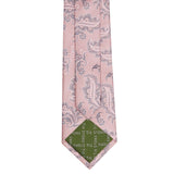 Pink Luxury Paisley Leaf Silk Tie