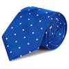 Royal Blue Aztec Polka Dot Silk Tie