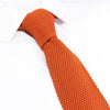 Burnt Orange Knitted Square Cut Silk Tie