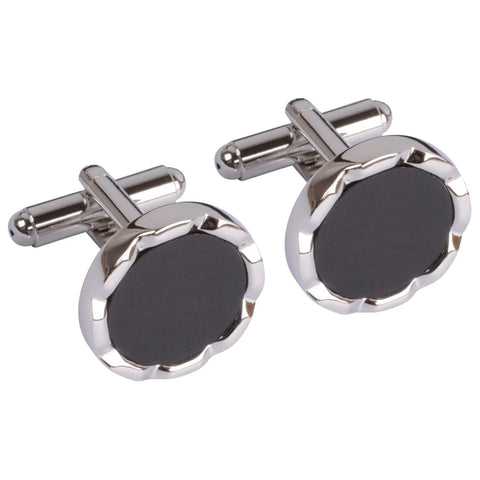 Silver Onyx Cufflinks