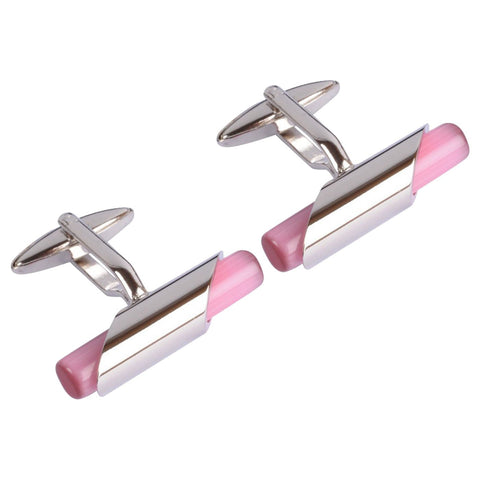 Pink Stone Bar Cufflinks