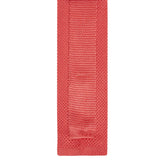 Coral Knitted Square Cut Silk Tie