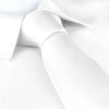 Plain White Silk Tie