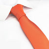 Plain Orange Slim Silk Tie