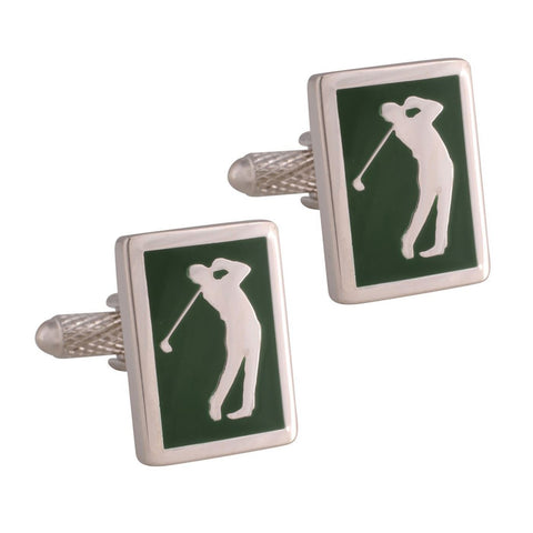 Green Golfer Cufflinks
