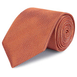 Burnt Orange Aztec Woven Silk Tie