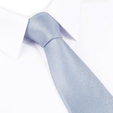 Pastel Blue Textured Woven Silk Tie