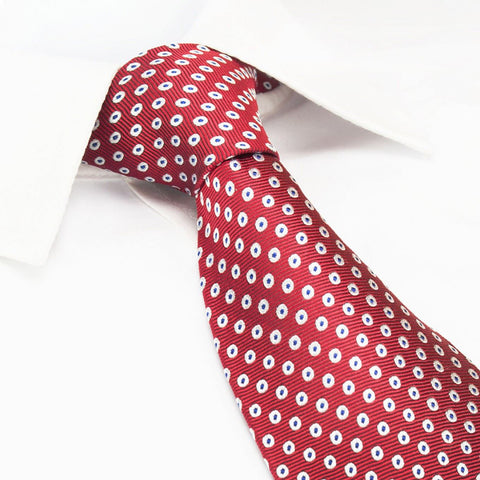 Red Target Spot Silk Tie
