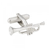 Silver Plated Trumpet Cufflinks