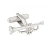 Silver Plated Trumpet Cufflinks