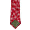 Red & White Textured Dash Silk Tie