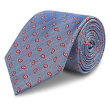 Blue Micro Paisley Woven Silk Tie