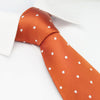 Burnt Orange Polka Dot Woven Silk Tie