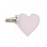Pink Enamel Heart Cufflinks