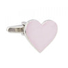 Pink Enamel Heart Cufflinks