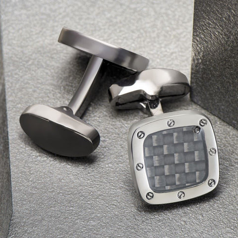 Black Carbon Fiber Cufflinks