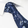 Navy & Light Blue Luxury Floral Silk Tie