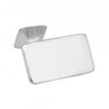 Sterling Silver Plain Rectangle Cufflinks
