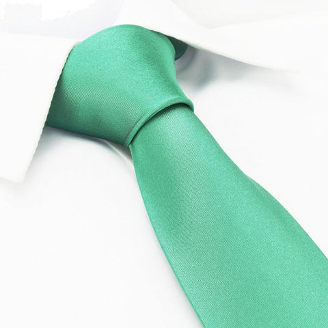 Plain Turquoise Silk Tie