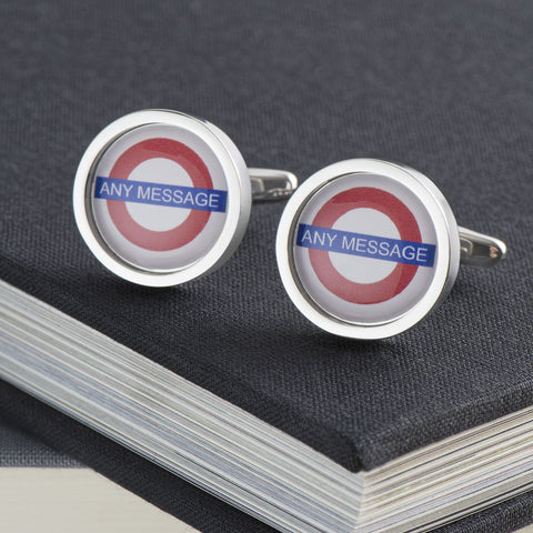 Personalised London Underground Station Cufflinks