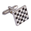 Black and Clear Multi Crystal Square Cufflinks