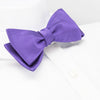 Self-Tie Plain Purple Silk Bow Tie