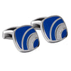 Executive Blue Texture Lined Cufflinks