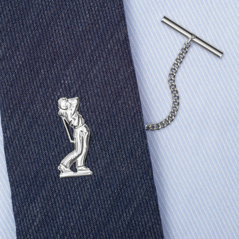 Sterling Silver Golfer Tie Tack