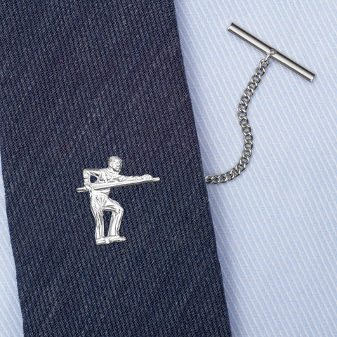 Sterling Silver Snooker Player Tie Tack