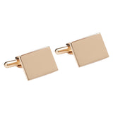 9ct Gold Engraved Solid Rectangle Cufflinks