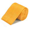 Bright Gold Knitted Square Cut Silk Tie