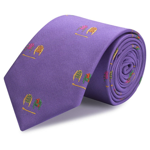 Jockey & Crop Lilac Woven Silk Tie