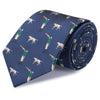 Navy Herringbone Shooting Silk Tie