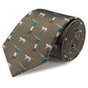 Country Green Herringbone Shooting Silk Tie