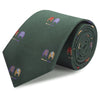 Jockey & Crop Green Woven Silk Tie