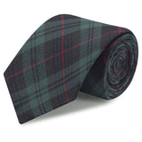 Classic Green Tartan Polyester Wool Tie