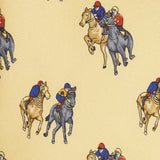 Yellow Printed Horse Racing Silk Tie