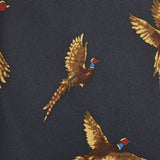 Navy Flying Pheasants Silk Tie