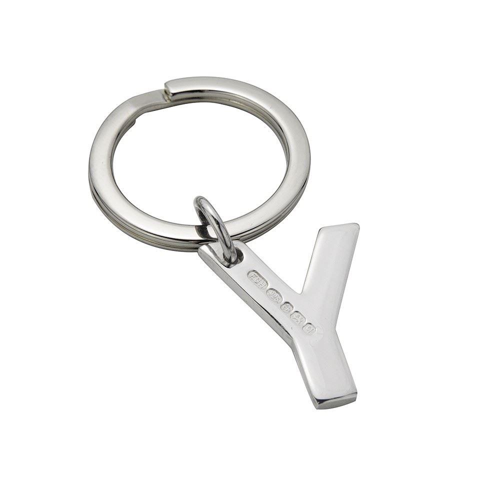 Sterling Silver Letter Y Keyring – The Tie Store