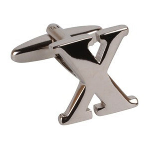 Letter X Initial Cufflink (Sold Individually)