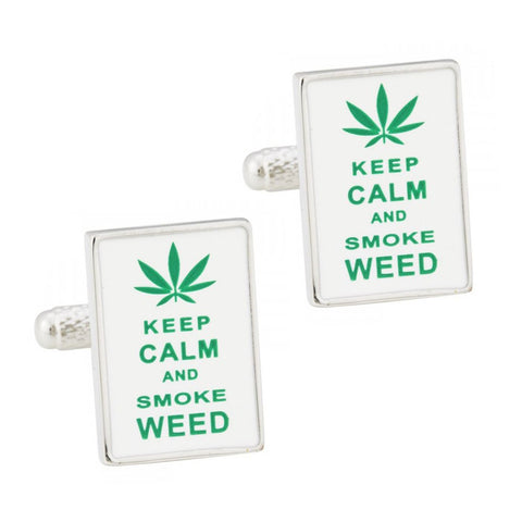 Keep Calm and Smoke Weed Cufflinks