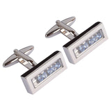 Sapphire Sliding Crystal Cufflinks