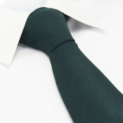 Plain Racing Green Wool Mix Tie